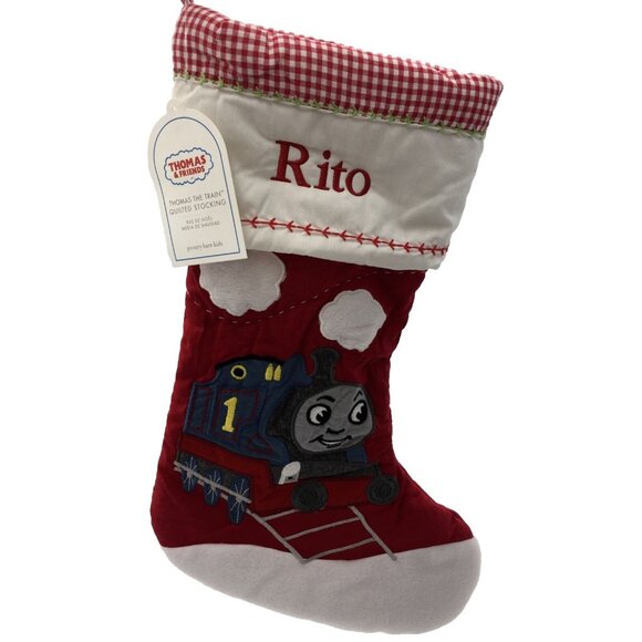 Pottery Barn Kids Rito Christmas Stocking Thomas and Friends Tank Engine Train - Picture 9 of 12